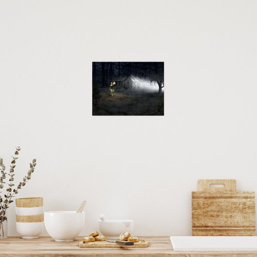 Poster Maison d'horreur d'Halloween (Cuisine)