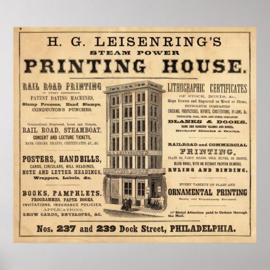 Poster Maison d'imprimerie de Leisenring (Devant)