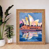 Poster Maison d'opéra de Sydney Australie Aquarelle