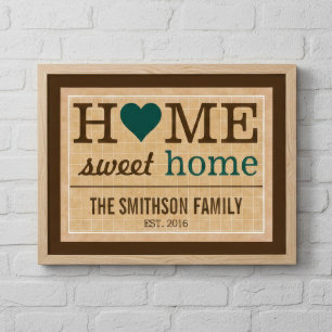 Poster Maison Douce Maison Personnalisée Bienvenue à la F