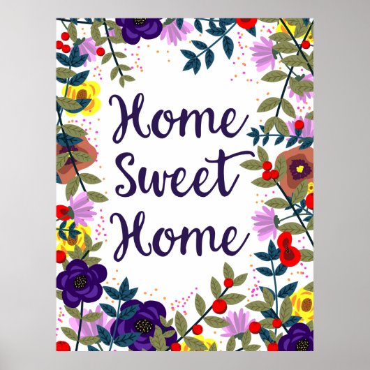 Poster Maison Douce Maison Récif Floral (Devant)