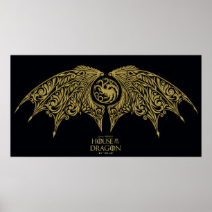 Poster MAISON DU DRAGON Cimier Targaryen ailé