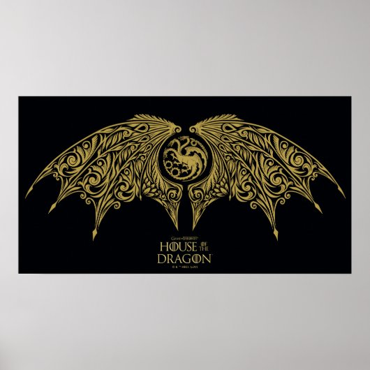 Poster MAISON DU DRAGON | Cimier Targaryen ailé (Devant)