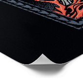 Poster MAISON DU DRAGON | Profil de dragon en flammes (Coin)