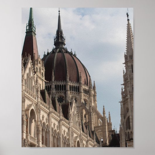 Poster Maison du Parlement de Budapest (Devant)