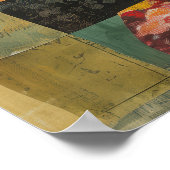 Poster Maison en collage de pièces et de textures (Coin)