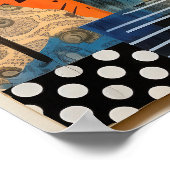 Poster Maison en collage de pièces et de textures (Coin)