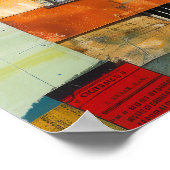 Poster Maison en collage de pièces et de textures (Coin)