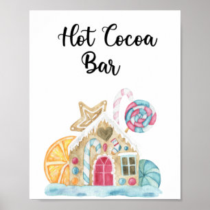 Poster Maison en pain d'épices - Bar de cacao chaud