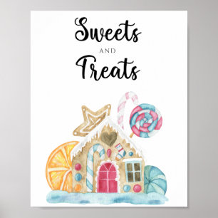 Poster Maison en pain d'épices - sucreries et friandises 