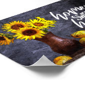 Poster Maison Florale Jaune Maison Douce (Coin)