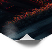 Poster Maison gothique Moderne Hi-Tech Design Extérieur. (Coin)