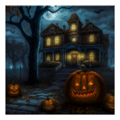 Poster Maison Halloween (Devant)