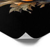 Poster Maison hantée avec Halloween Citrouille (Coin)