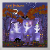 Poster Maison hantée avec orbes (Devant)