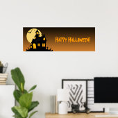 Poster Maison hantée Bannière du parti Halloween (Bureau à domicile)