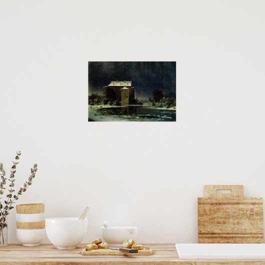 Poster Maison hantée dans la neige, 1848 (Cuisine)