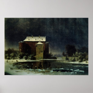 Poster Maison hantée dans la neige, 1848