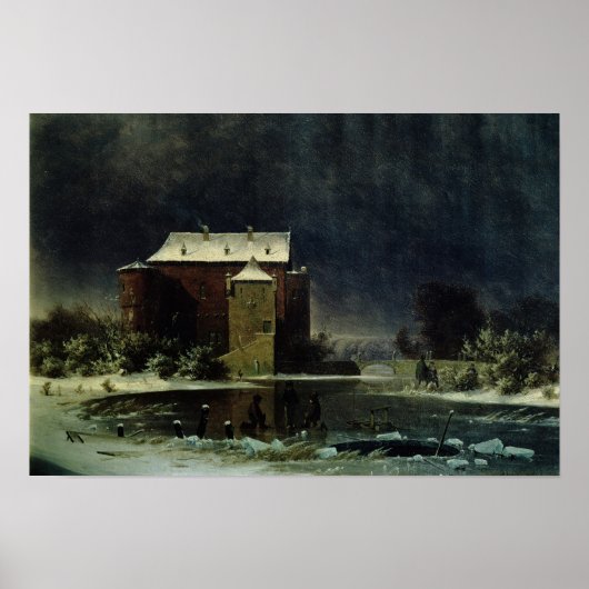 Poster Maison hantée dans la neige, 1848 (Devant)
