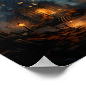 Poster Maison hantée d'Halloween (Coin)