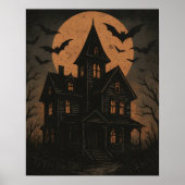 Poster Maison hantée d'Halloween (Devant)