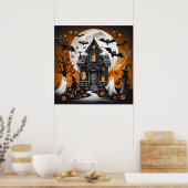 Poster Maison hantée Halloween (Cuisine)