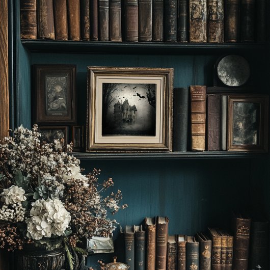 Poster Maison Hantée - Halloween Éffrayant Imprime