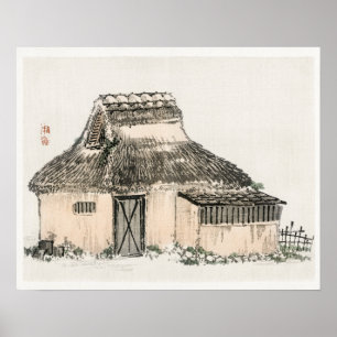 Poster Maison japonaise de Kōno Bairei (1844-1895)