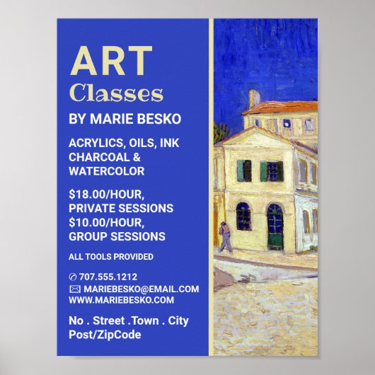 Poster Maison Jaune De Vincent Van Gogh, Cours D'Art (Devant)