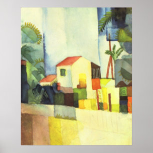 Poster Maison lumineuse par August Macke
