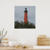 Poster Maison lumineuse Ponce Inlet au-dessus des arbres (Cuisine)