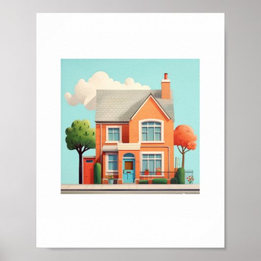 Poster Maison, maison moderne (Devant)