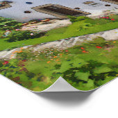 Poster Maison méditerranéenne Watercolor (Coin)