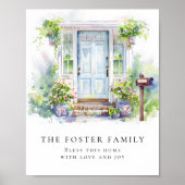 Poster Maison neuve moderne simple aquarelle (Devant)