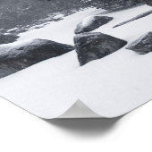 Poster Maison orientale à Woods recouverte de neige (Coin)