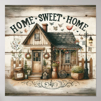 Poster Maison Rustique Douce Maison 2