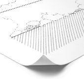 Poster Maison rustique simple dessin moderne noir et blan (Coin)