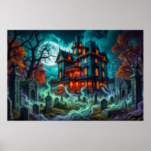 Poster Maison sinistre près du cimetière hanté