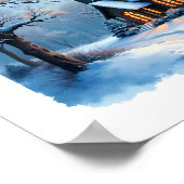 Poster Maison sous la neige (Coin)