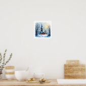 Poster Maison sous la neige (Cuisine)