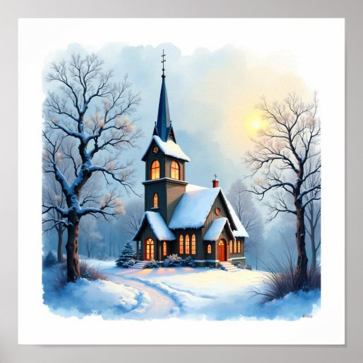 Poster Maison sous la neige (Devant)