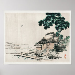 Poster Maison sous l'arbre par Kōno Bairei (1844-1895)
