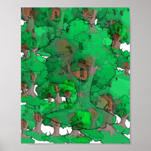 POSTER MAISON SUR ARBRE (Devant)
