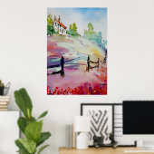 Poster Maison Sur La Colline Poster/Imprimer (Bureau à domicile)