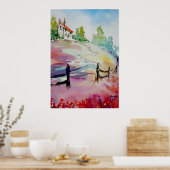 Poster Maison Sur La Colline Poster/Imprimer (Cuisine)