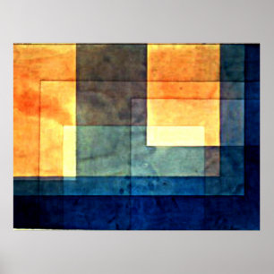 Poster Maison sur l'eau par Paul Klee,