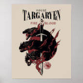 Poster Maison Targaryen - Feu et Sang (Devant)