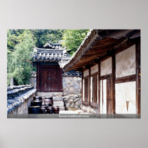 Poster Maison traditionnelle coréenne