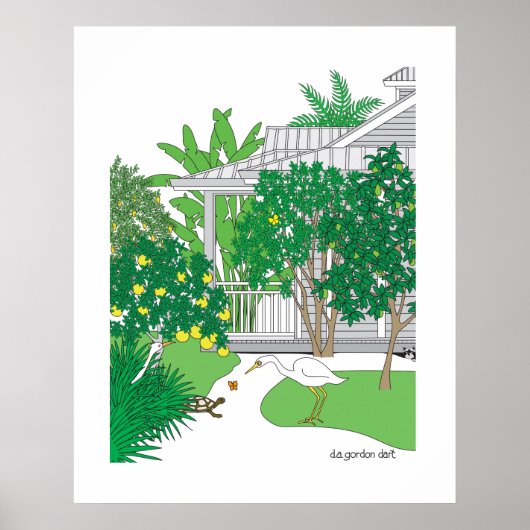 Poster Maison tropicale de Floride (Devant)