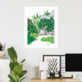 Poster Maison tropicale de Floride (Bureau à domicile)